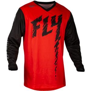 Otroška majica za motokros FLY Racing F-16 2024 rdeča-črna-siva