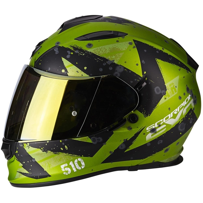 Integralna motoristična čelada Scorpion EXO-510 Air Marcus črna mat-zelena razprodaja