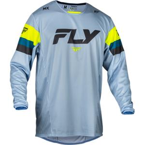 Motokros majica FLY Racing Kinetic Prix 2024 sivo-fluo rumena