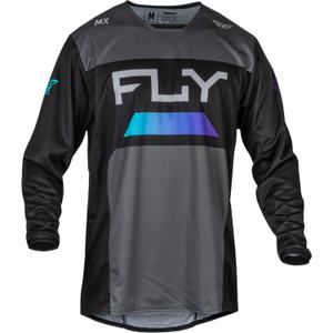 Motokros majica FLY Racing Kinetic Reload 2024 sivo-črno-modra
