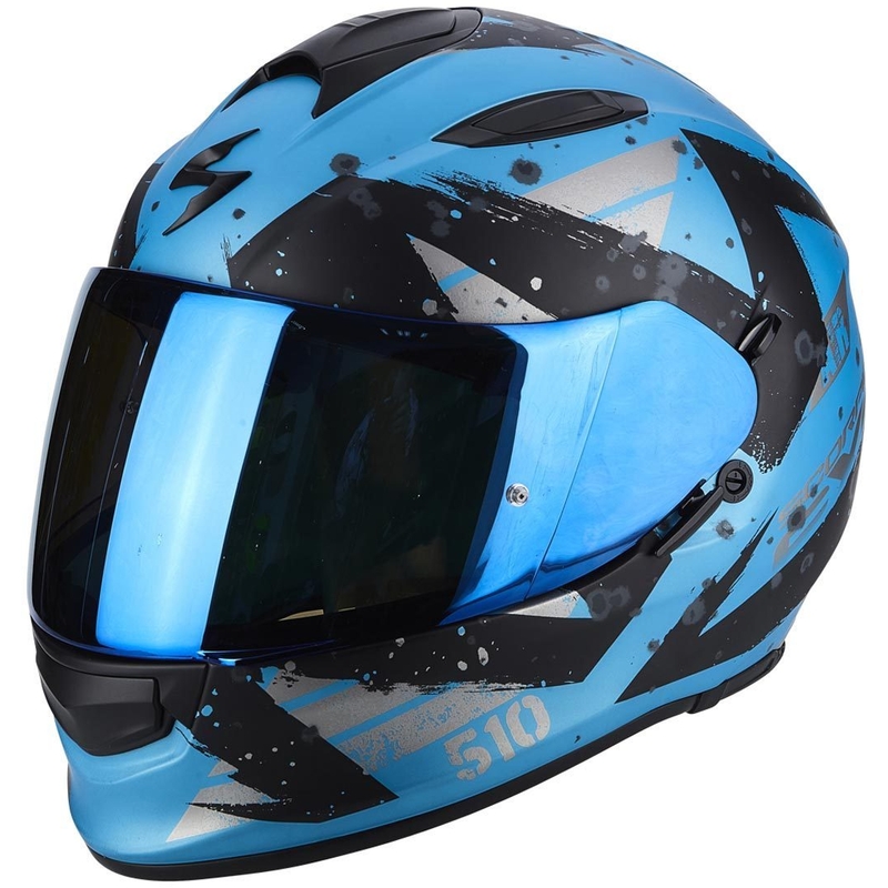 Integralna motoristična čelada Scorpion EXO-510 Air Marcus modra mat-črna