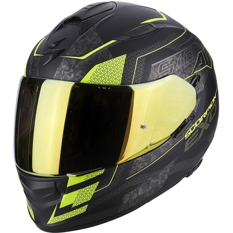 Integralna motoristična čelada Scorpion EXO-510 Air Galva črna mat-rumena razprodaja