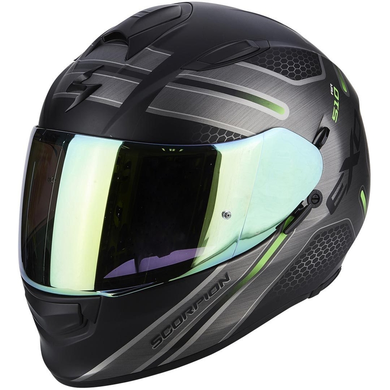 Integralna motoristična čelada Scorpion EXO-510 Air Route črna mat-zelena