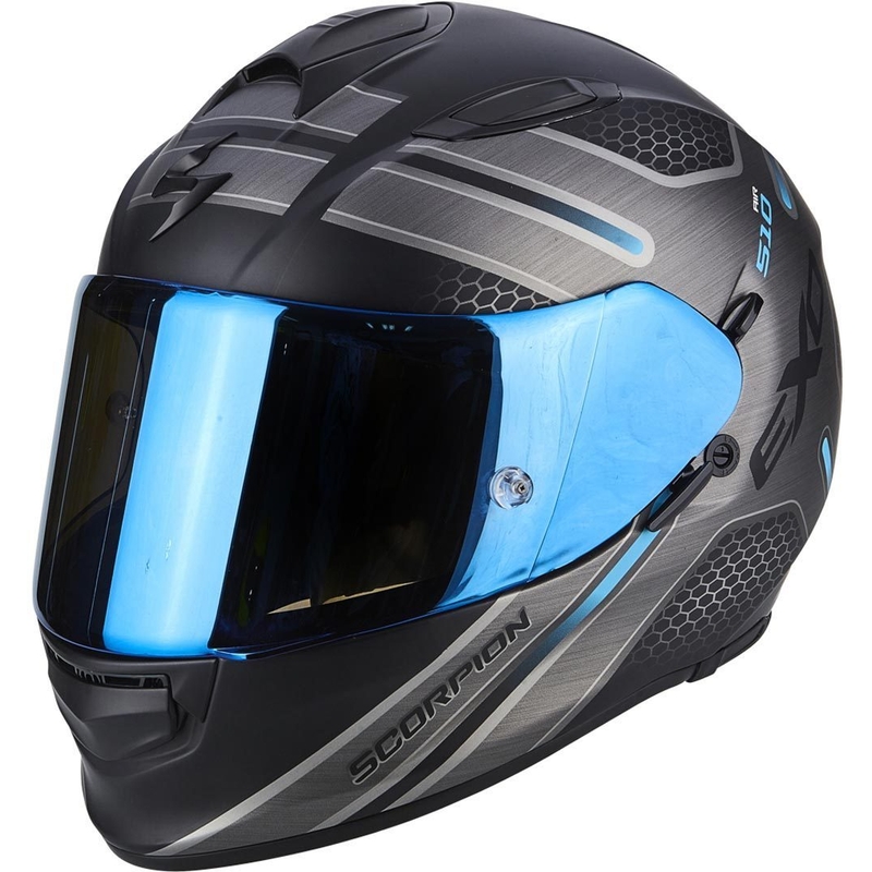 Integralna motoristična čelada Scorpion EXO-510 Air Route črna mat-modra