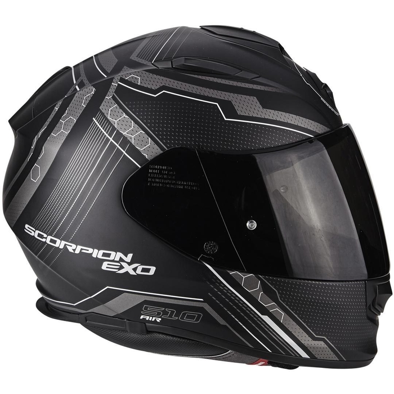 Scorpion EXO-510 Air Sync Black Matte Silver Integral Motoristična čelada razprodaja