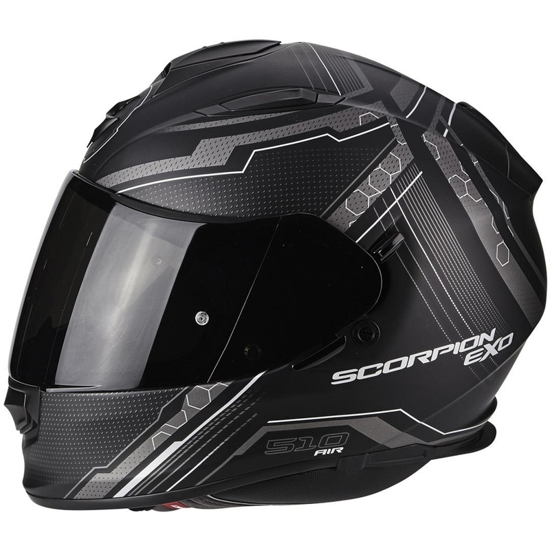 Scorpion EXO-510 Air Sync Black Matte Silver Integral Motoristična čelada razprodaja