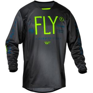 Otroška majica za motokros FLY Racing Prodigy black-fluo green-blue
