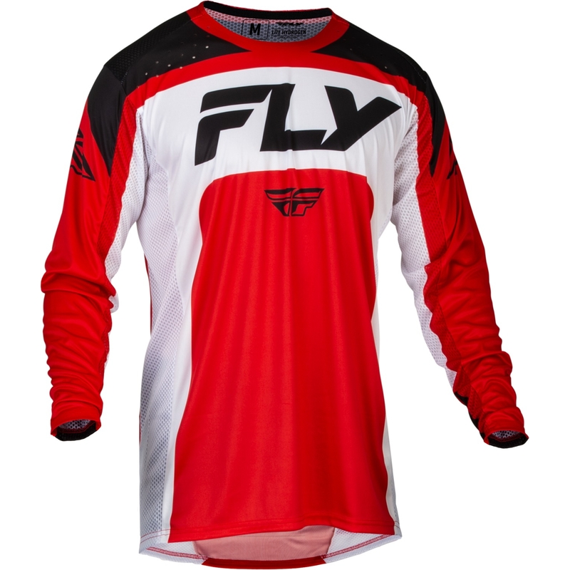 Motokros majica FLY Racing Lite 2024 rdeča-bela-črna razprodaja