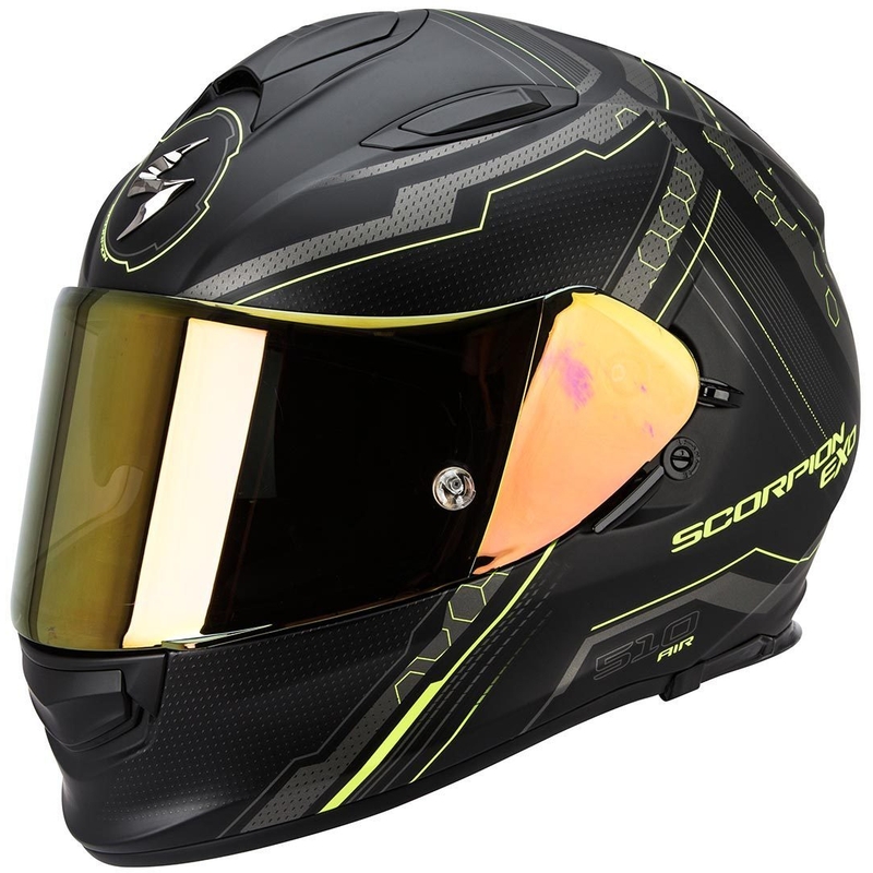 Integralna motoristična čelada Scorpion EXO-510 Air Sync črna mat-fluo rumena