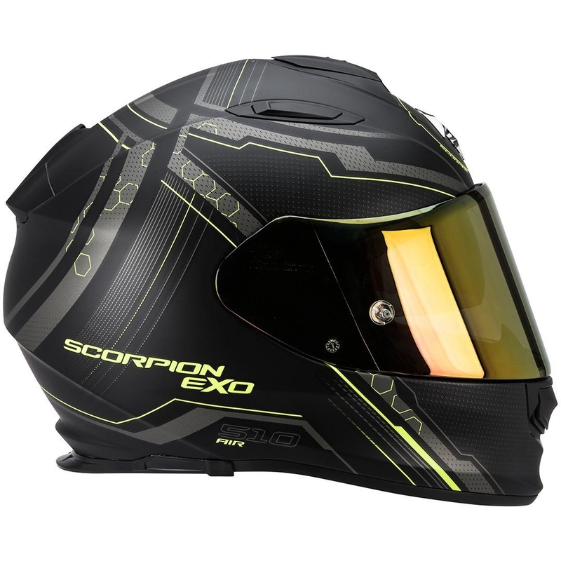 Integralna motoristična čelada Scorpion EXO-510 Air Sync črna mat-fluo rumena
