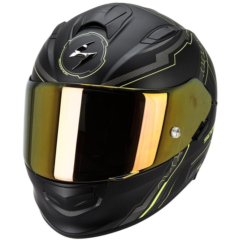 Integralna motoristična čelada Scorpion EXO-510 Air Sync črna mat-fluo rumena