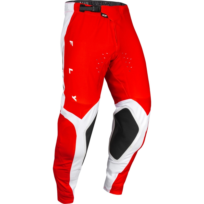 Motokros hlače FLY Racing Evolution DST rdeče-bele,