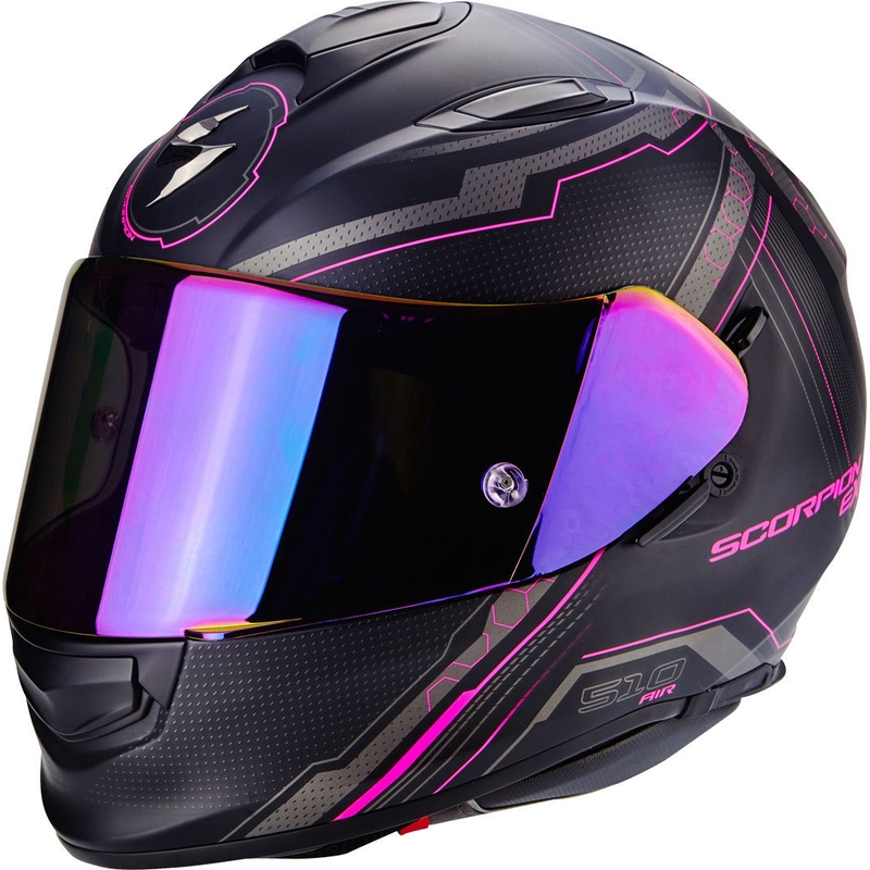 Integralna motoristična čelada Scorpion EXO-510 Air Sync črna mat-rožnata