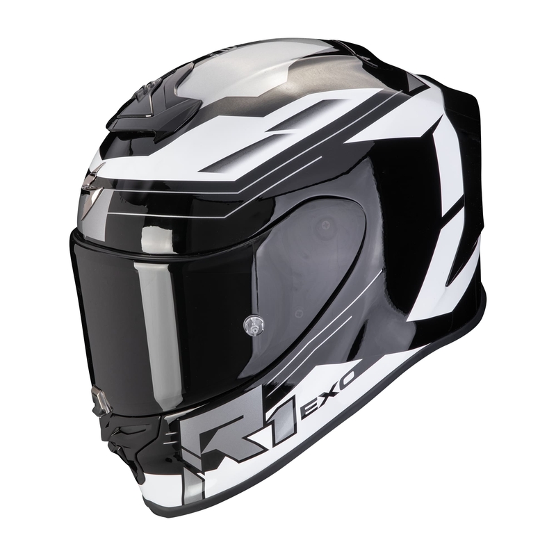 Integralna čelada Scorpion EXO-R1 EVO AIR BLAZE črno-bela razprodaja