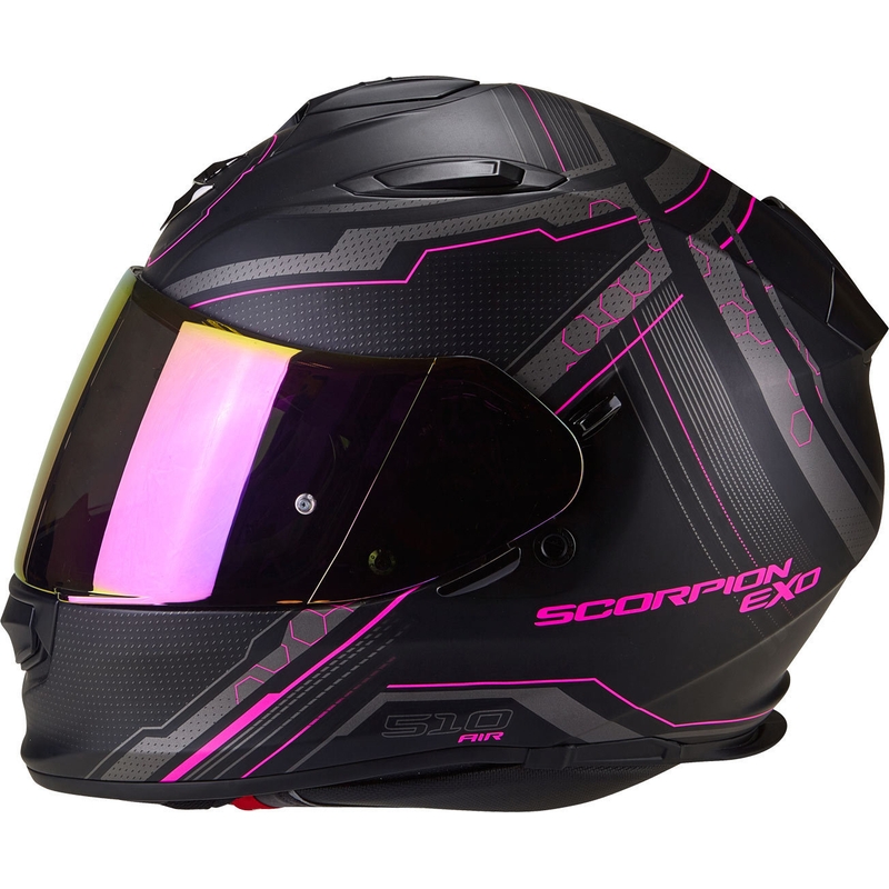 Integralna motoristična čelada Scorpion EXO-510 Air Sync črna mat-rožnata