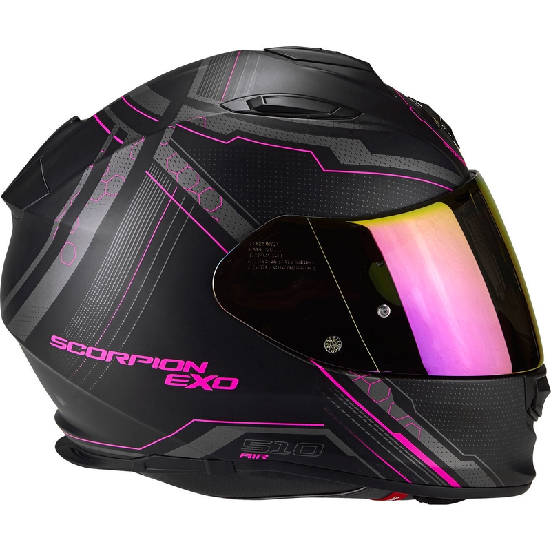 Integralna motoristična čelada Scorpion EXO-510 Air Sync črna mat-rožnata