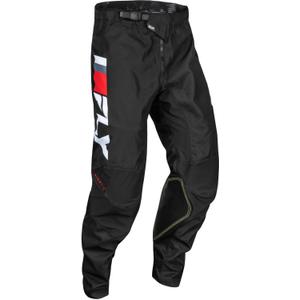 Motokros hlače FLY Racing Kinetic Prix 2024 rdeče-sivo-belo