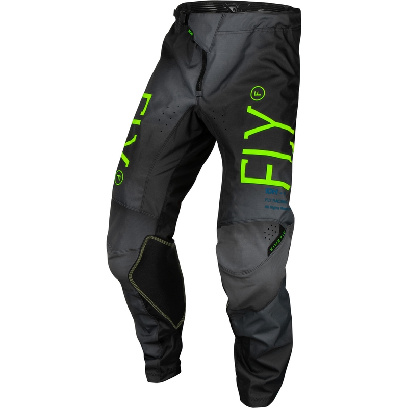 Otroške motokros hlače FLY Racing Kinetic Prodigy črno-fluo zeleno-modre razprodaja