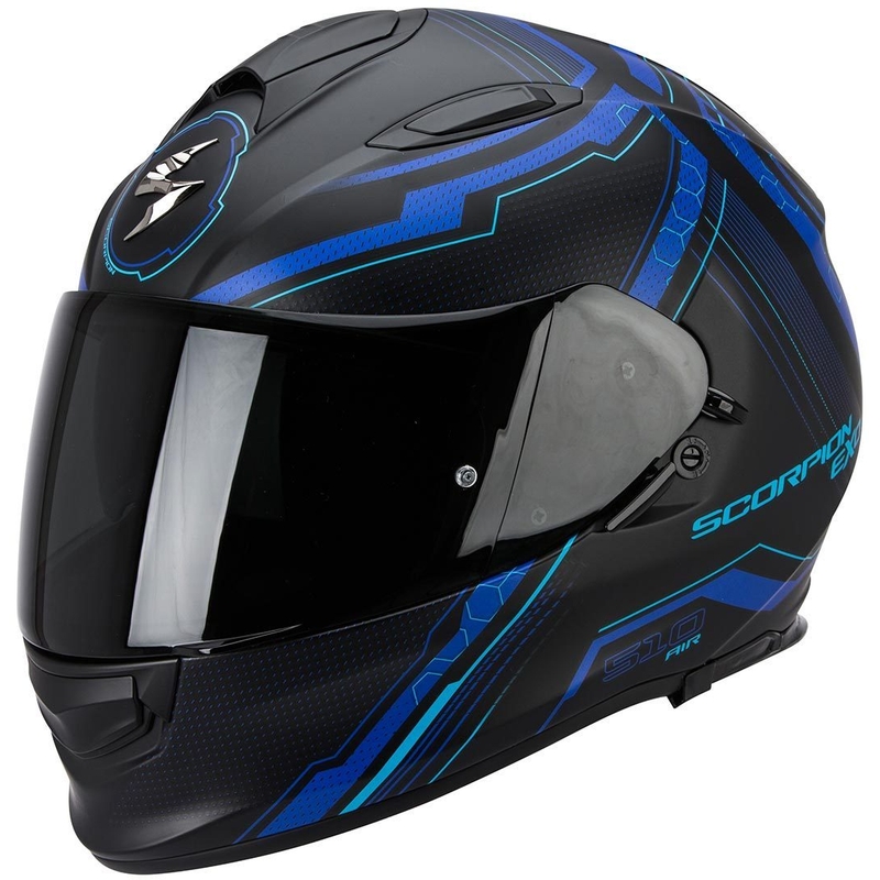 Integralna motoristična čelada Scorpion EXO-510 Air Sync črna mat-modra razprodaja