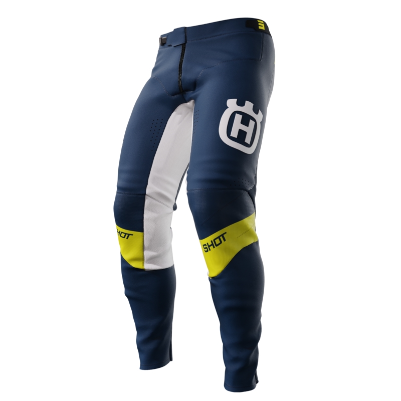 Motokros hlače Shot Aerolite Husqvarna LE modre razprodaja