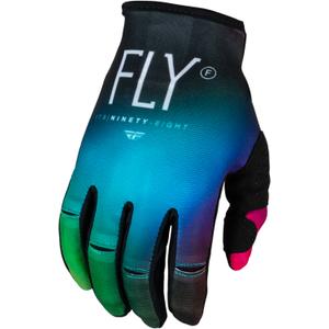 Otroške rokavice za motokros FLY Racing Kinetic Prodigy 2024 roza-modra-fluo rumena