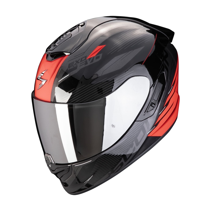 Integralna motoristična čelada Scorpion EXO-1400 EVO II AIR LUMA črno-rdeča