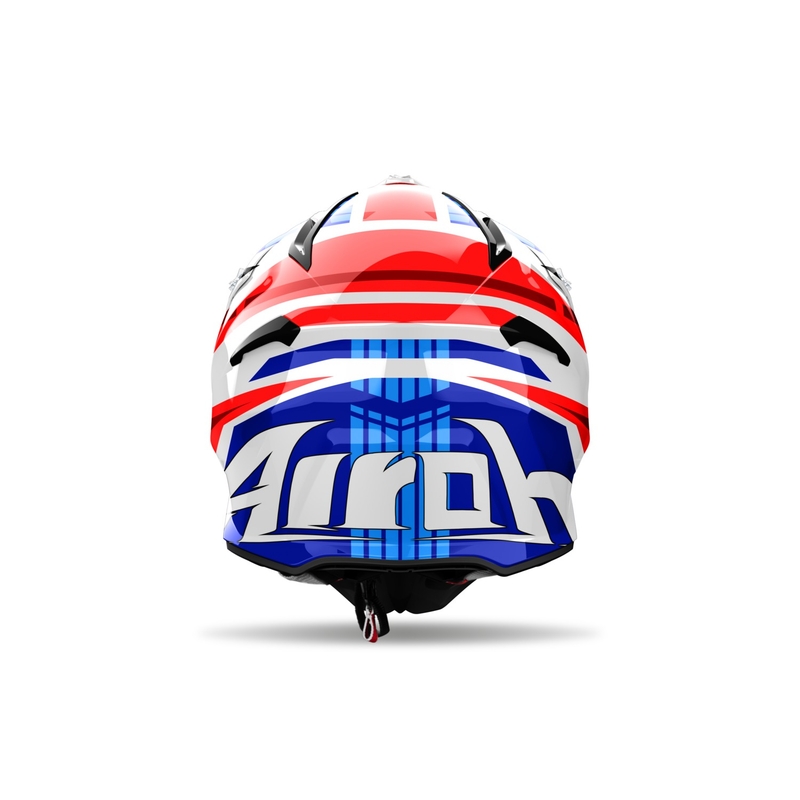 Motokros čelada Airoh Aviator Ace 2 Stream modro-rdeča sijajna
