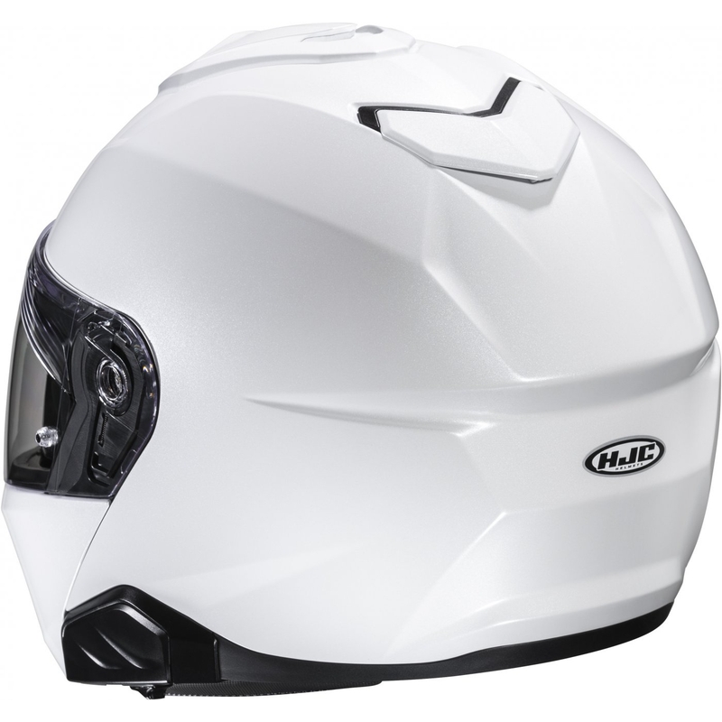 Motoristična čelada na preklop HJC i91 Solid biserno bela