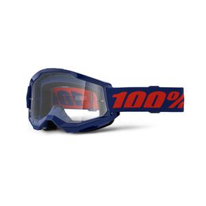 Motokros očala 100% STRATA 2 Nova temno modra (prozorna pleksi)
