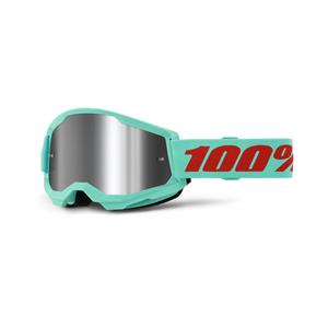 Motokros očala 100% STRATA 2 New Maupiti green (silver plexi)