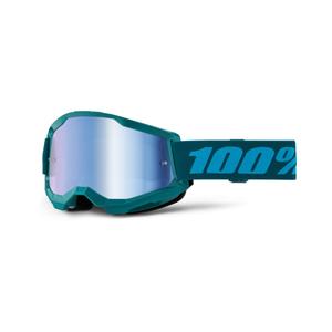 Motokros očala 100% STRATA 2 New Stone blue (blue plexi)