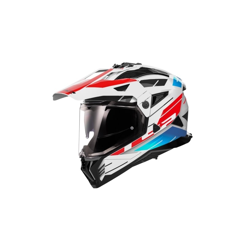 Enduro motoristična čelada LS2 MX702 PIONEER II NAMIB belo-modro-rdeča
