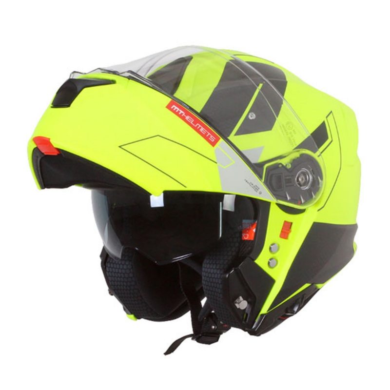 MT Genesis SV Talo C3 fluo rumeno-siva mat prevračalna motoristična čelada