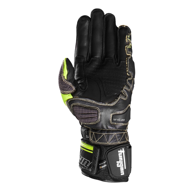 Furygan Styg 20 x Kevlar motoristične rokavice črno-fluo rumeno-bele