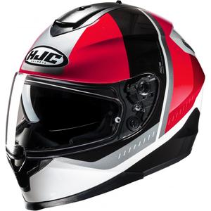 Integralna motoristična čelada HJC C70N Alia MC1 bela-siva-rdeča-črna