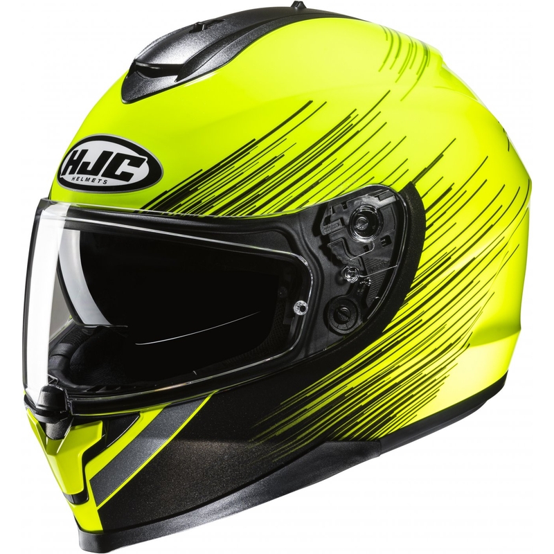 HJC C70N Sway MC3H črno-fluo rumena integralna motoristična čelada