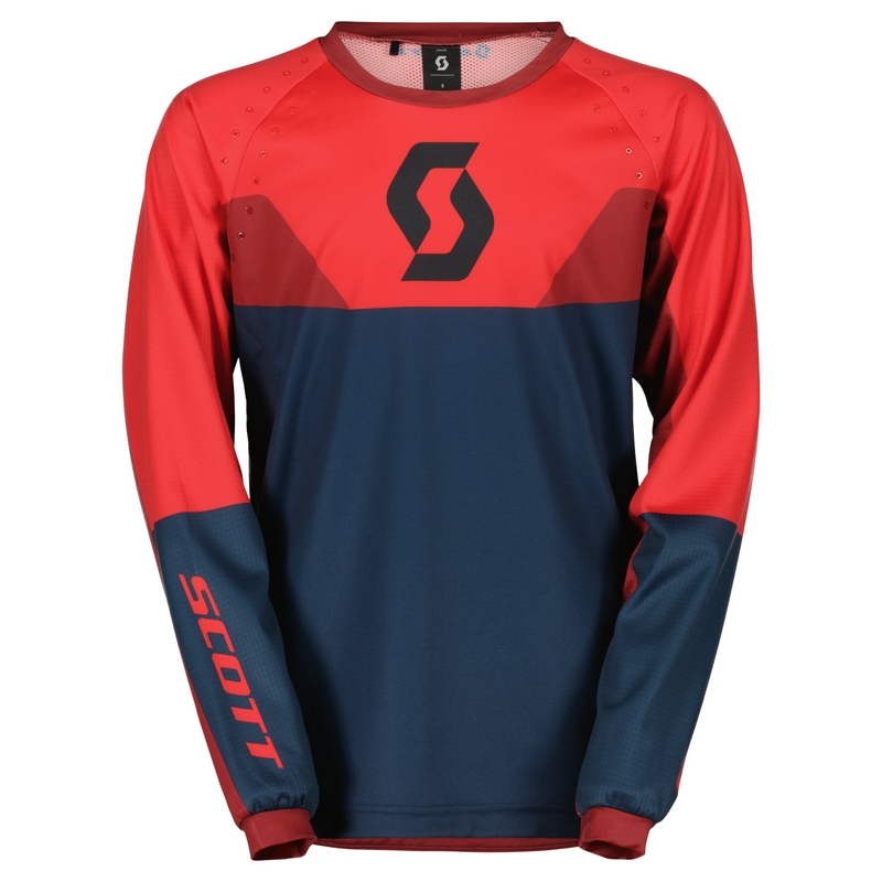 Otroški motokros dres Scott EVO TRACK modro-neonsko rdeč