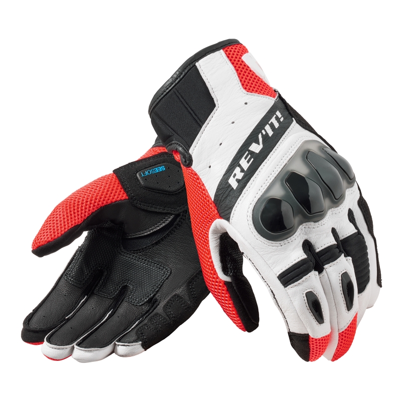 Motoristične rokavice Revit Ritmo black-fluo red