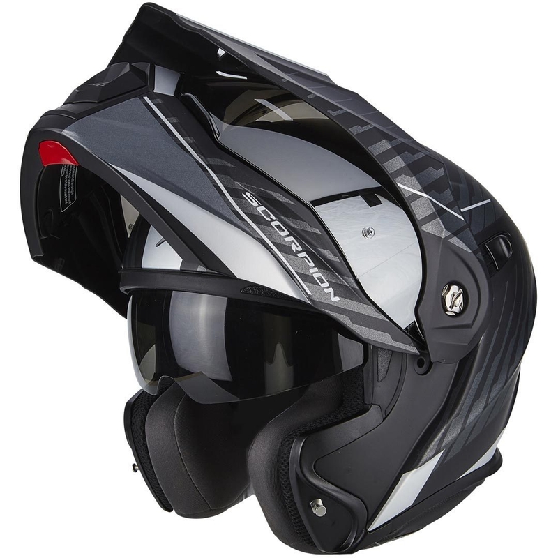 Eduro čelada Scorpion ADX-1 Dual mat črno-srebrna razprodaja