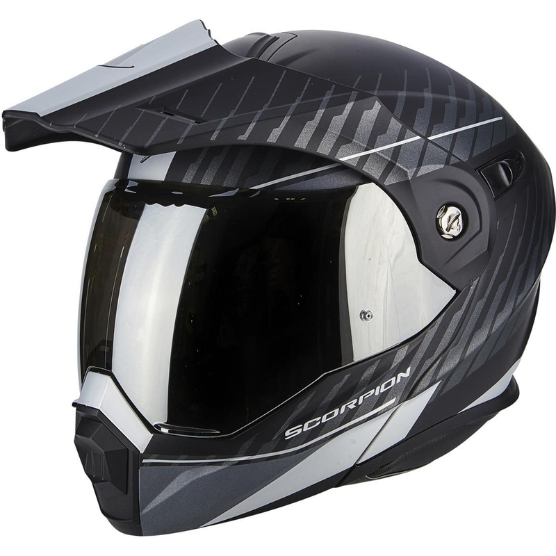 Eduro čelada Scorpion ADX-1 Dual mat črno-srebrna razprodaja