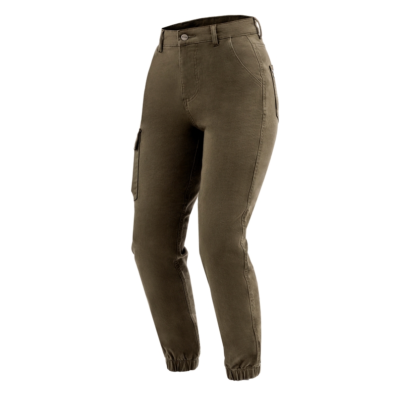 Ženske kavbojke Ozone Jane JF Green Motorcycle Jeans