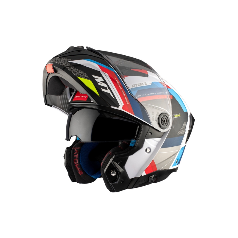 MT ATOM 2 SV BAST A0 motoristična čelada črno-modro-rdeče-bela perla