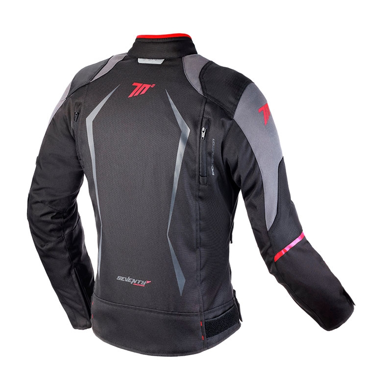 Ženska motoristična jakna SEVENTY DEGREES SD-JR49 črno-rdeča