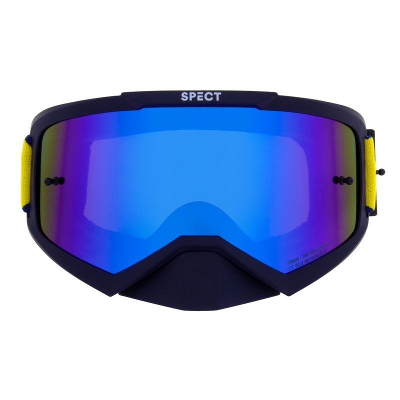 Motokros očala Red Bull Spect EVAN temno modra z modrimi lečami