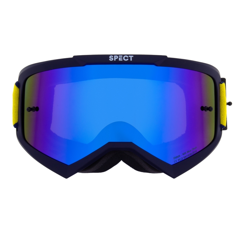 Motokros očala Red Bull Spect EVAN temno modra z modrimi lečami