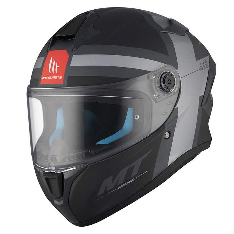 MT TARGO S BRITAIN C2 integralna motoristična čelada mat črno-siva
