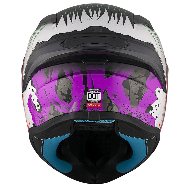 MT TARGO S JOKE A5 integralna motoristična čelada belo-črno-rdeča