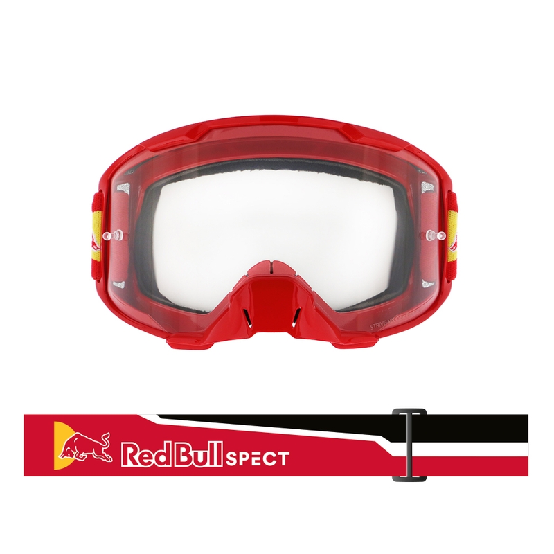 Motokros očala Red Bull Spect STRIVE S rdeča s prozornimi lečami
