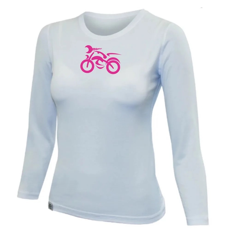 Ženska majica s kratkimi rokavi nanosilver® MOTOLADY bela - dolgi rokavi