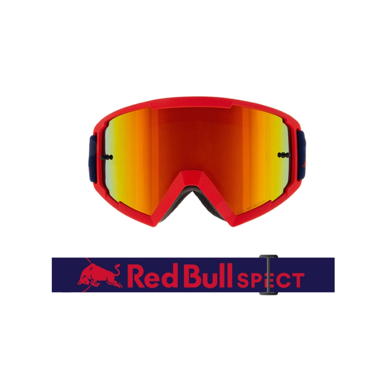 Motokros očala Red Bull Spect WHIP rdeča z oranžnimi lečami
